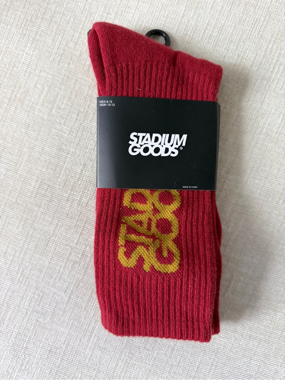 Men's Red Athletic Crew Socks